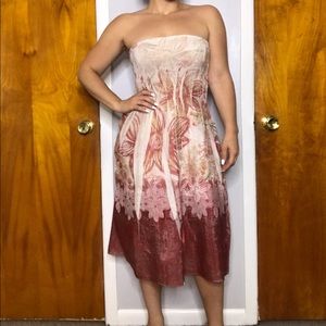 Lapis Anthropologie Floral 2 in 1 Dress/Skirt OS